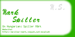 mark spiller business card